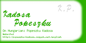 kadosa popeszku business card